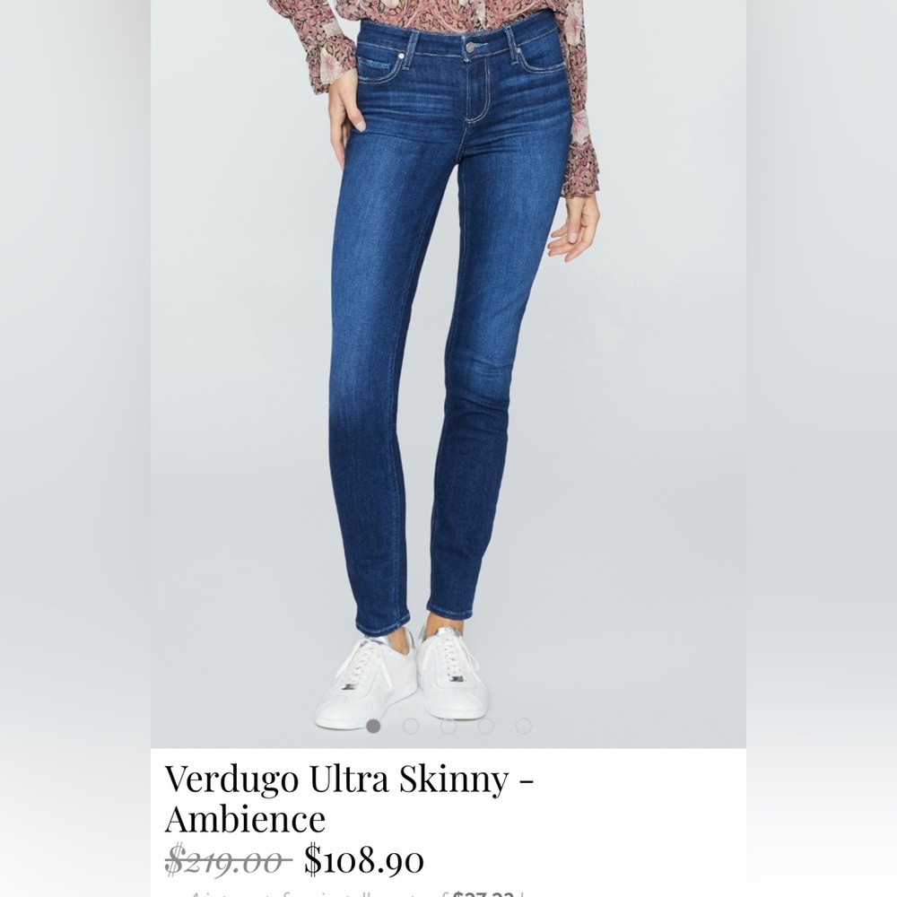 Paige Verdugo Ankle Skinny Jeans NWOT $208